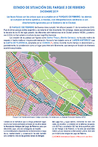 Estado de situación del Parque 3 de Febrero - 12/2019