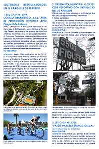 Sostenidas irregularidades en el Parque 3 de Febrero